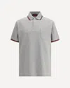 Gucci Cotton Polo Shirt Featuring Web Detail In Gray