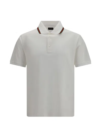 Gucci Cotton Polo Shirt In White