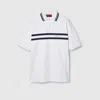 GUCCI GUCCI COTTON POLO SHIRT WITH GUCCI PRINT