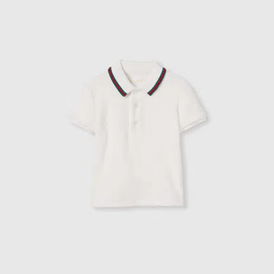 Gucci Babies' Cotton Polo Shirt With Web