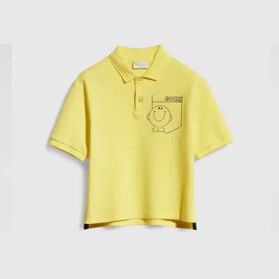 Gucci Kids' Cotton Polo Shirt In Yellow