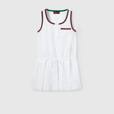 Gucci Cotton Poplin Dress With Web