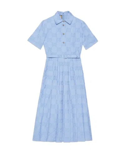 GUCCI COTTON POPLIN MIDI DRESS