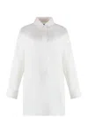 Gucci Cotton Poplin Shirt With Hidden Fastening And Side Slits In White