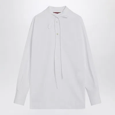 Gucci Logo-embroidered Buttoned Shirt In White