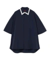 Gucci Navy Blue Poplin Oversize Shirt In Black