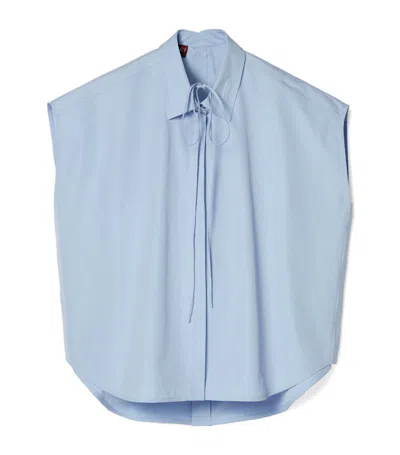 Gucci Cotton Poplin Shirt In Blue