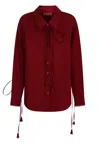 Gucci Cotton Poplin Shirt In Burgundy