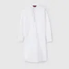 Gucci Cotton Poplin Shirt Dress With Embroidery In White