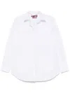 Gucci Women Cotton Poplin Shirt With Embossed Logo In White
