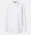 Gucci Cotton Poplin Shirt With Self-tie Neck Ribbon In White