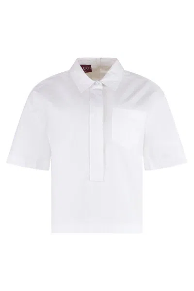 Gucci Cotton Poplin Shirt In White