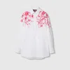 Gucci Floral Cotton Poplin Shirt In White