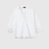Gucci Cotton Poplin Shirt With Embroidery In White