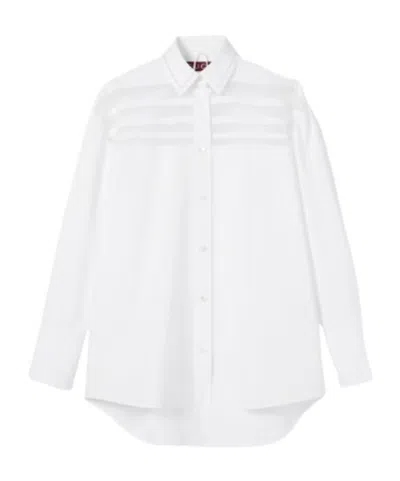 Gucci Cotton Poplin Shirt With Embroidery In White