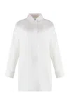 Gucci Cotton Poplin Shirt With Hidden Fastening And Side Slits In White