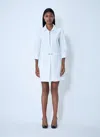 Gucci Women Cotton Poplin Shirt With Horsebit Hardware In White