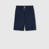 Gucci Cotton Poplin Bermuda Shorts In Blue