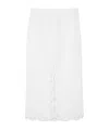 Gucci Cotton Poplin Skirt With Embroidery In White