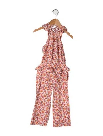 Pre-owned Gucci Babies' Cotton Printed Romper In Pink