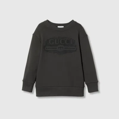 Gucci Kids' Cotton Printed Sweatshirt In Black