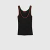 Gucci Web Tank Top In Black