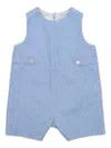 Gucci Cotton Romper In Blue