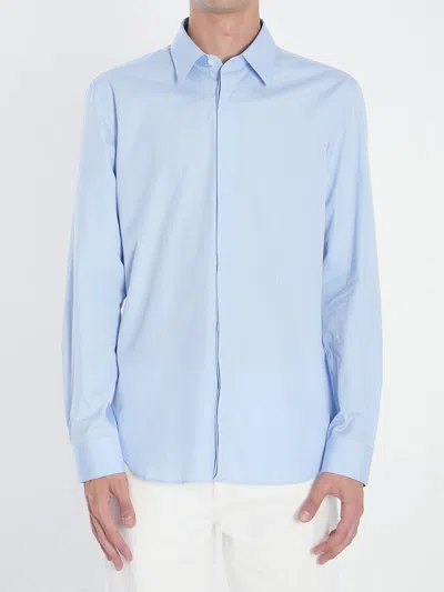 Gucci Cotton Shirt In Blue