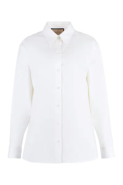 Gucci Cotton Shirt In White