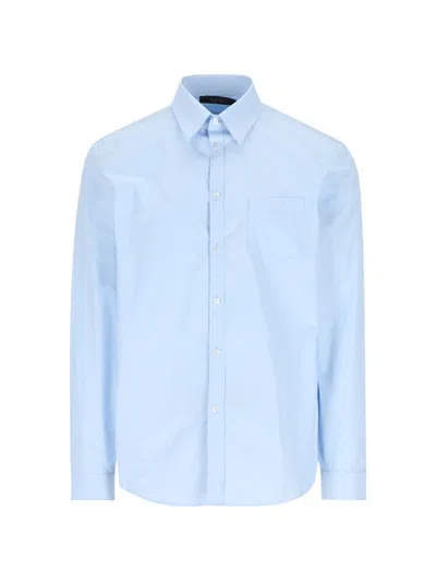 Gucci Popeline-hemd Mit Gg In Blue