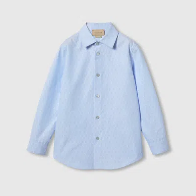 Gucci Kids' Cotton Shirt In Blue