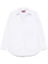 Gucci Women Cotton Poplin Shirt With Embossed Logo In White