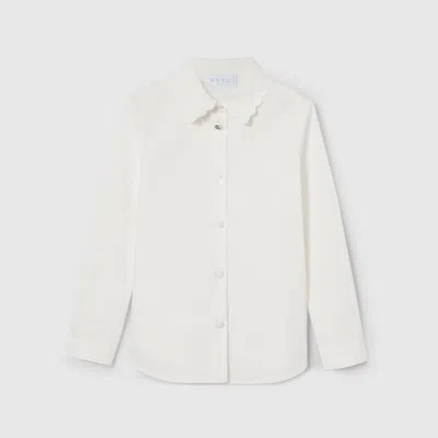 Gucci Kids' Cotton Shirt In White
