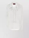 Gucci White Shirt With Pointed Collar With Tie Detail And Horsebit In Cotton Woman