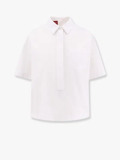 Gucci Cotton Shirt With Embossed Logo In White