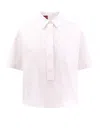Gucci Cotton Shirt With Embossed Logo In White