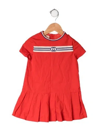 Pre-owned Gucci Babies' Cotton Short Sleeve Dress In Red