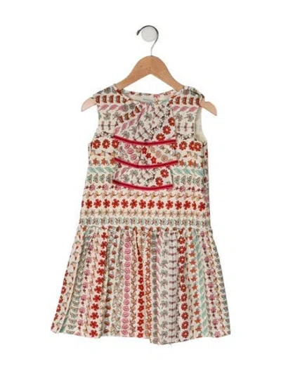 Pre-owned Gucci Babies' Cotton Short Sleeve Dress W/tags In Neutral