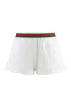 Gucci Cotton Jersey Shorts With Web