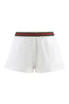 Gucci Cotton Jersey Shorts With Web