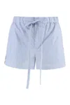 Gucci Light Blue Striped Trousers In Blue