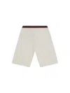 Gucci Web-stripe Trim Shorts In White/green/red