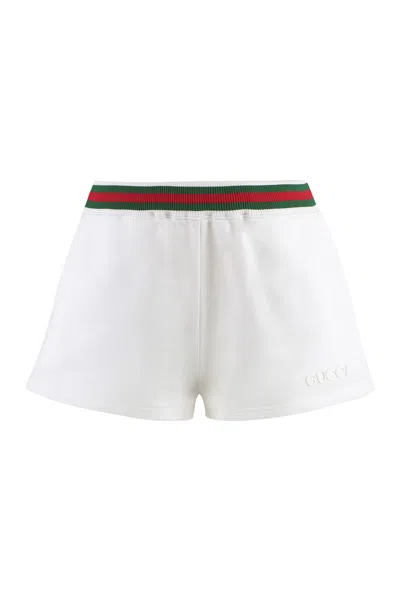 Gucci Cotton Shorts In White