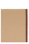 Gucci Cotton-silk Blend Scarf In Beige