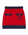 Gucci Cotton-silk Knitted Miniskirt In Red
