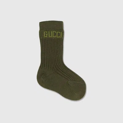 Gucci Babies' Socken Aus Baumwolle In Green