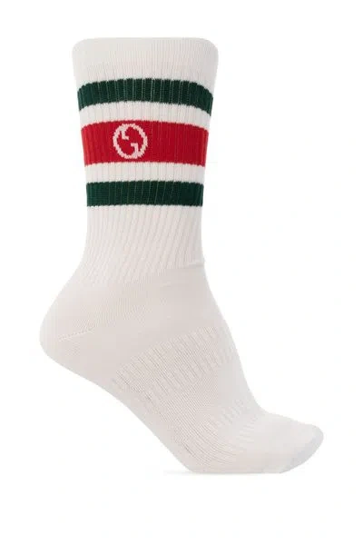 Gucci White Stretch Cotton Blend Socks