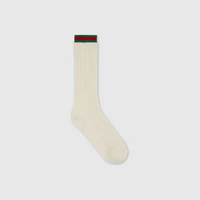 Gucci Kids' Kindersocken Aus Baumwolle Mit Web In Neutral