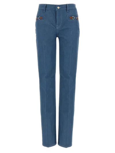 Gucci Cotton Straight-leg Jeans In Blue