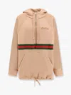 Gucci Cotton Sweashirt With Frontal Logo And Web Band